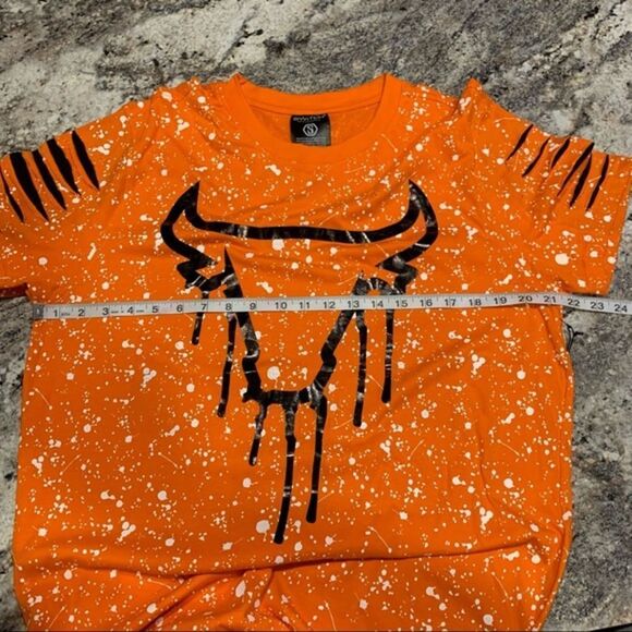 NWT Switch Remarkable slash bull head orange black shirt - Picture 7 of 7